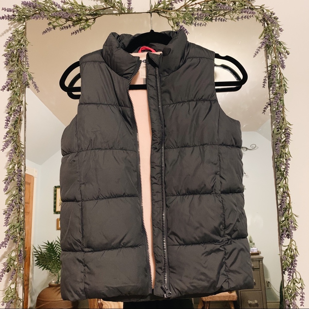 Old Navy Kids Steel Grey Blue Puffy Vest Size L